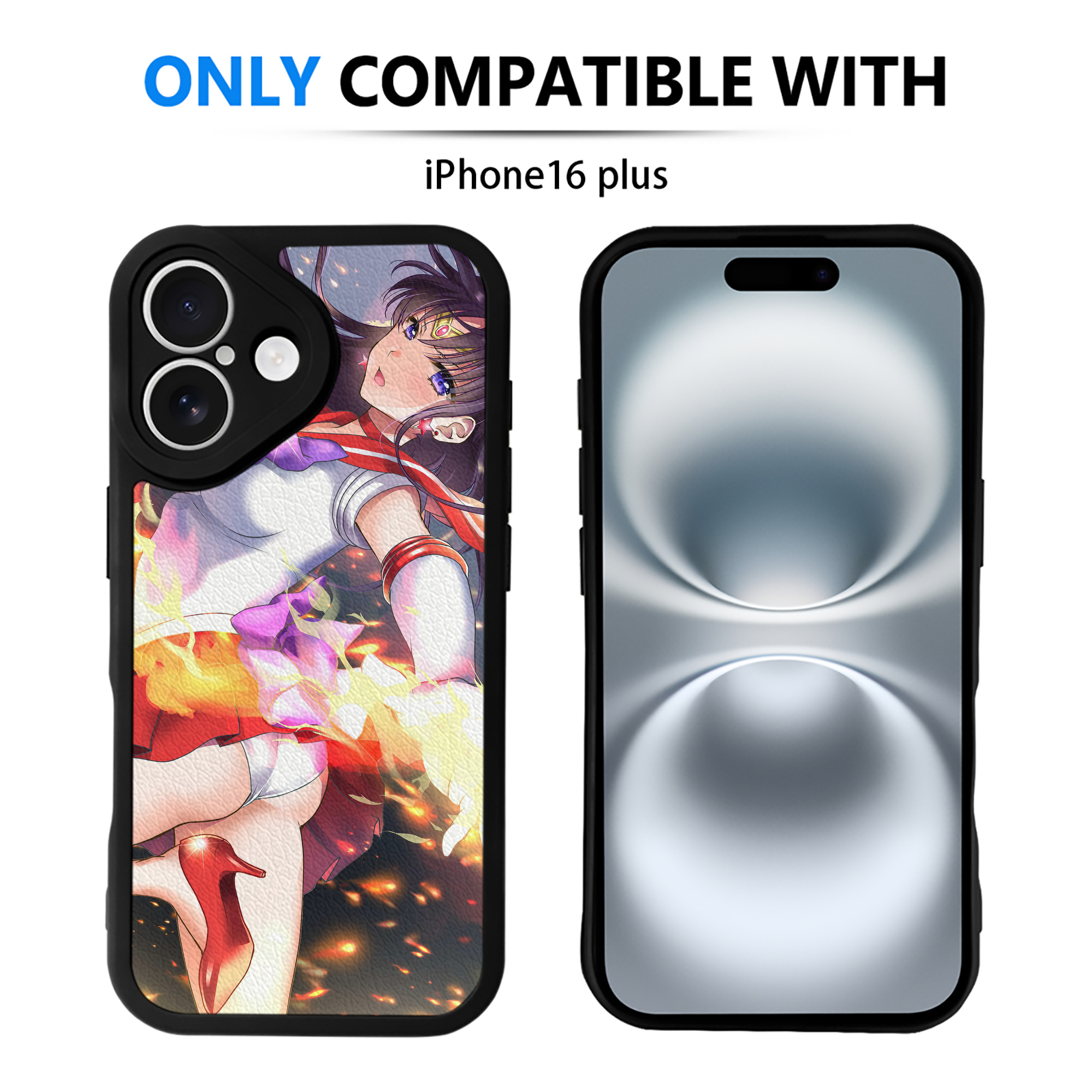 （画像用） 美少女戦士セーラームーン Sailor Moon 【iPhone 16シリーズ対応】シリコンスマホケース（レザー調） 材質：シリコン